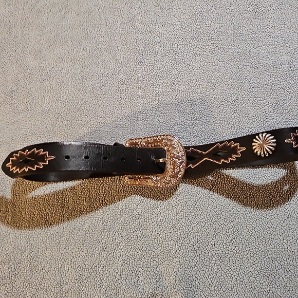 Women's Nocona Black Silvertone Rhinestone Western Belt Size Large - Picture 14 of 16